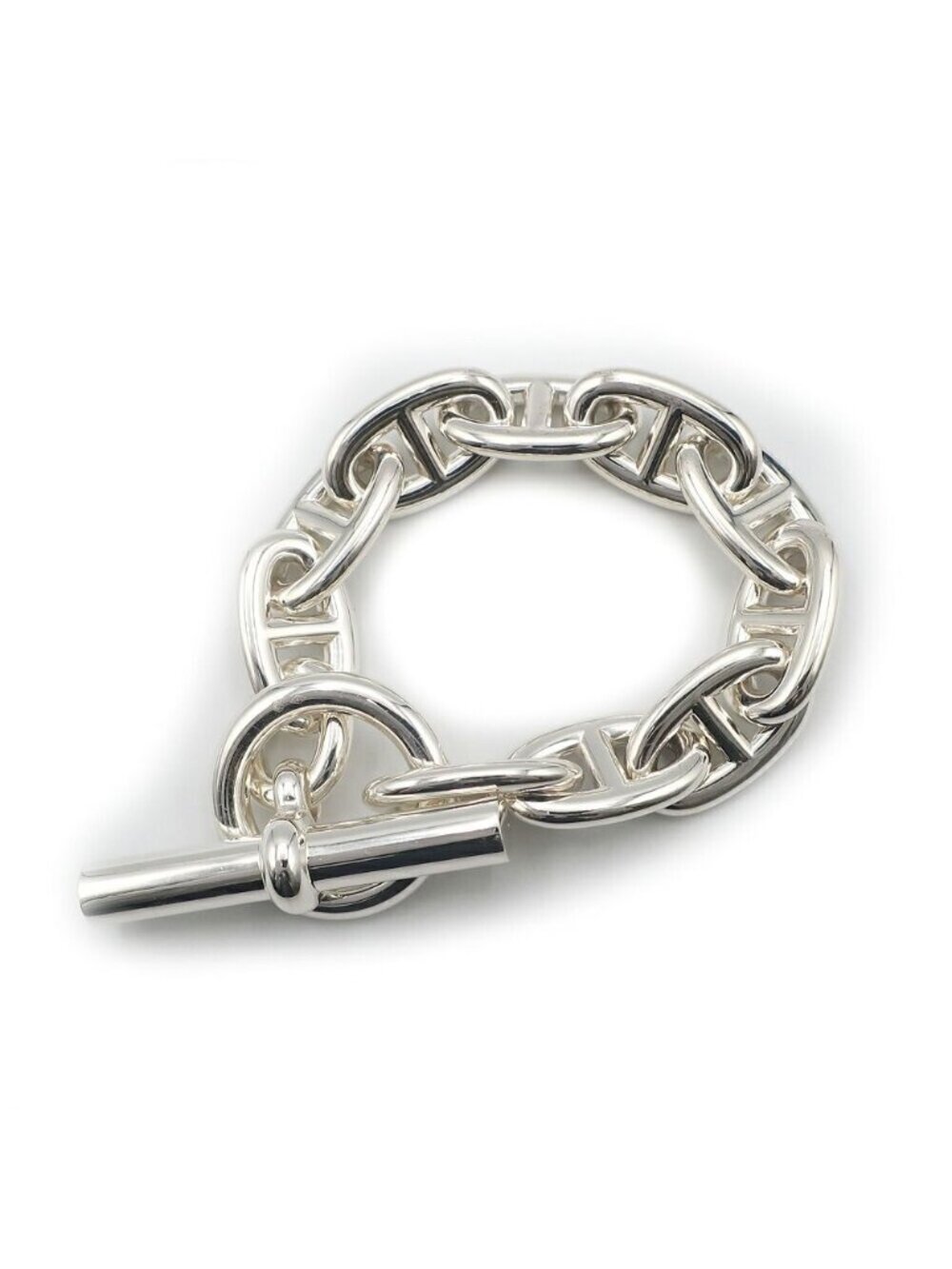 Hermes Chaine D'ancre TGM Bracelet Silver Chain